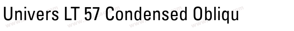 Univers LT 57 Condensed Oblique字体转换